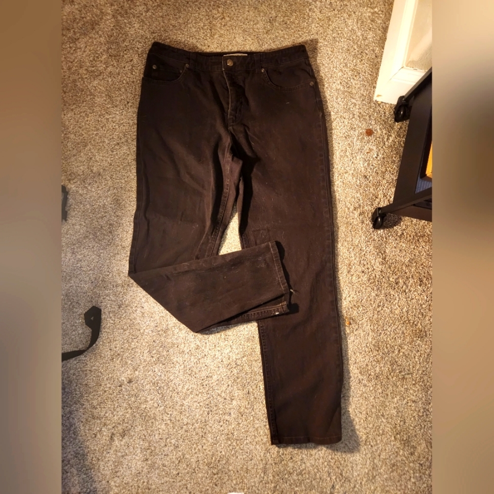 Brown Mid Rise Jeans